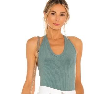 NWT Free People Speed Dial Bodysuit in Sea Breeze XS